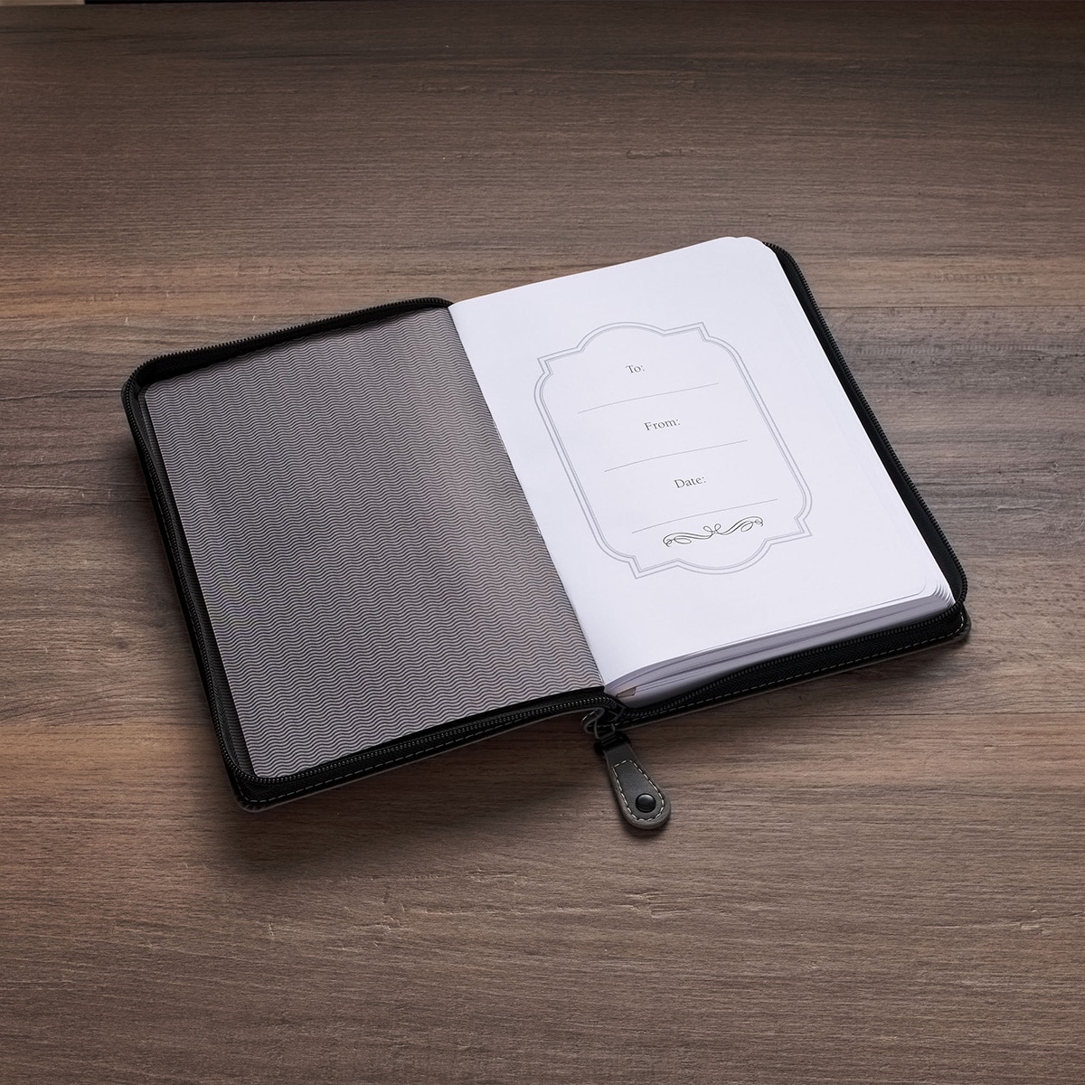 The Plans Charcoal Journal with Zipper Closure - Jer 29:11