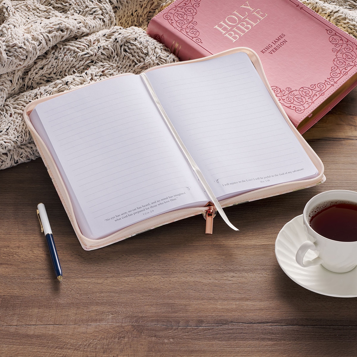 Strength and Honor Floral Journal with Zipper - Prov 31:25