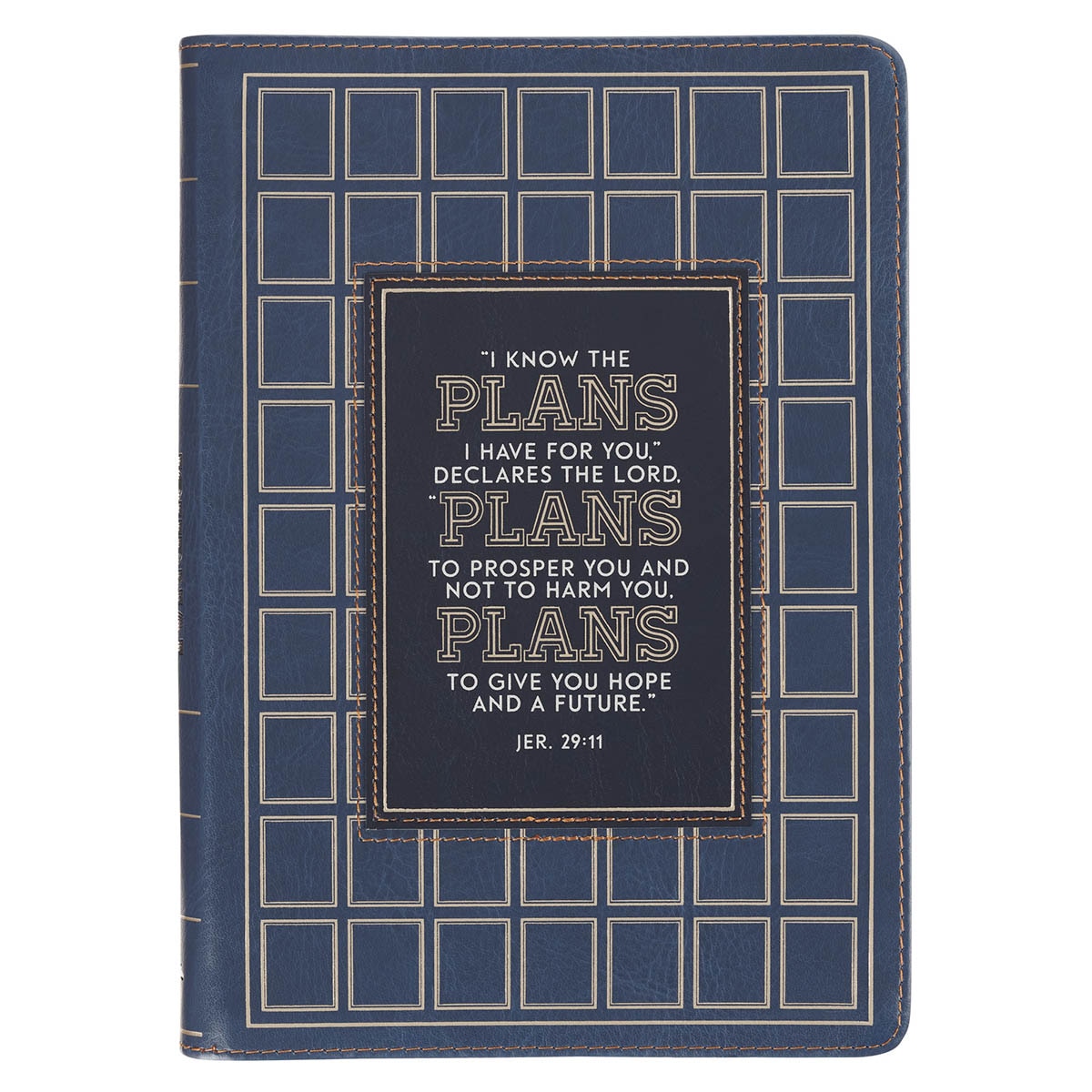 Strong Courageous Ash-brown Journal Zipper Closure Josh 1:9