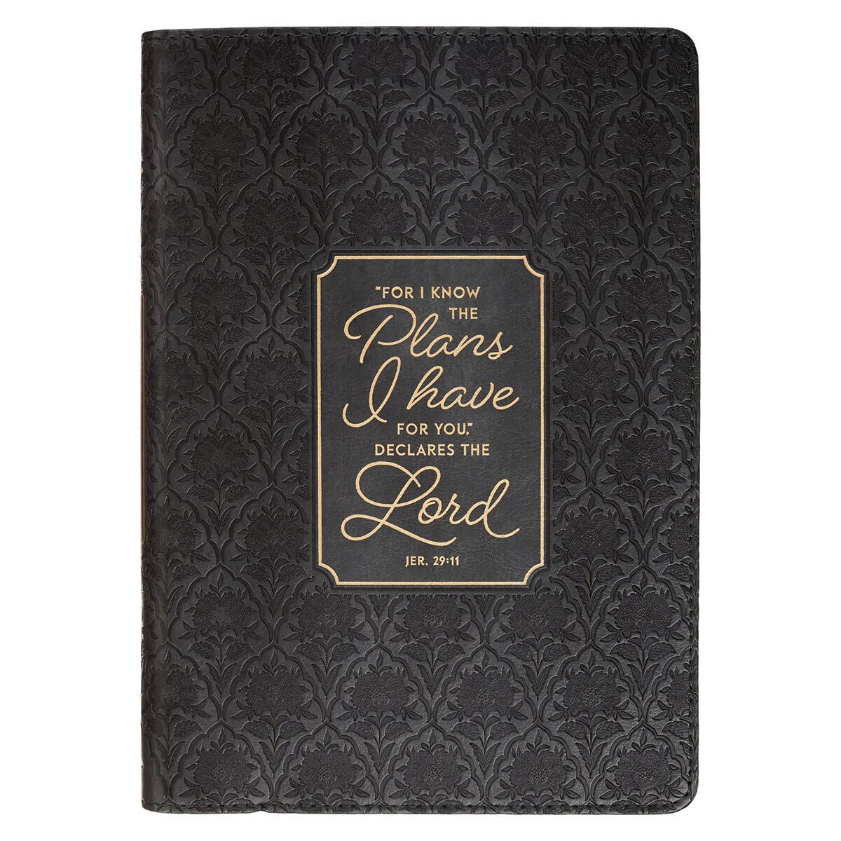Plans Graphite Hardcover Notebook Elastic Closure Jer 29:11