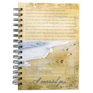 Footprints Large Hardcover Spiral Journal