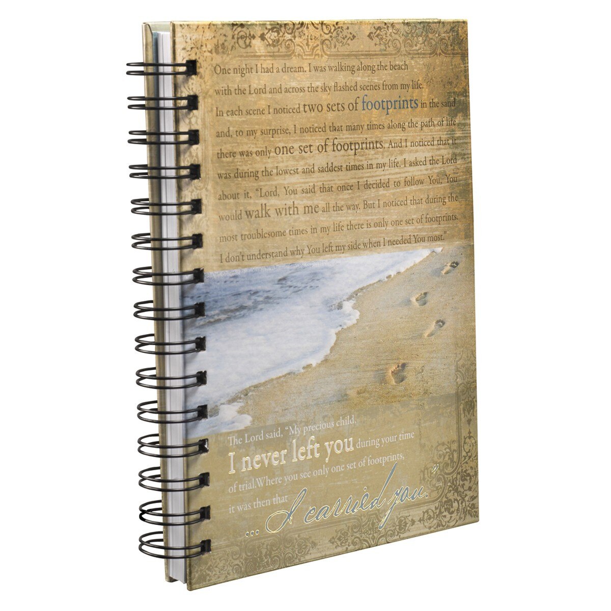 Footprints Large Hardcover Wirebound Journal