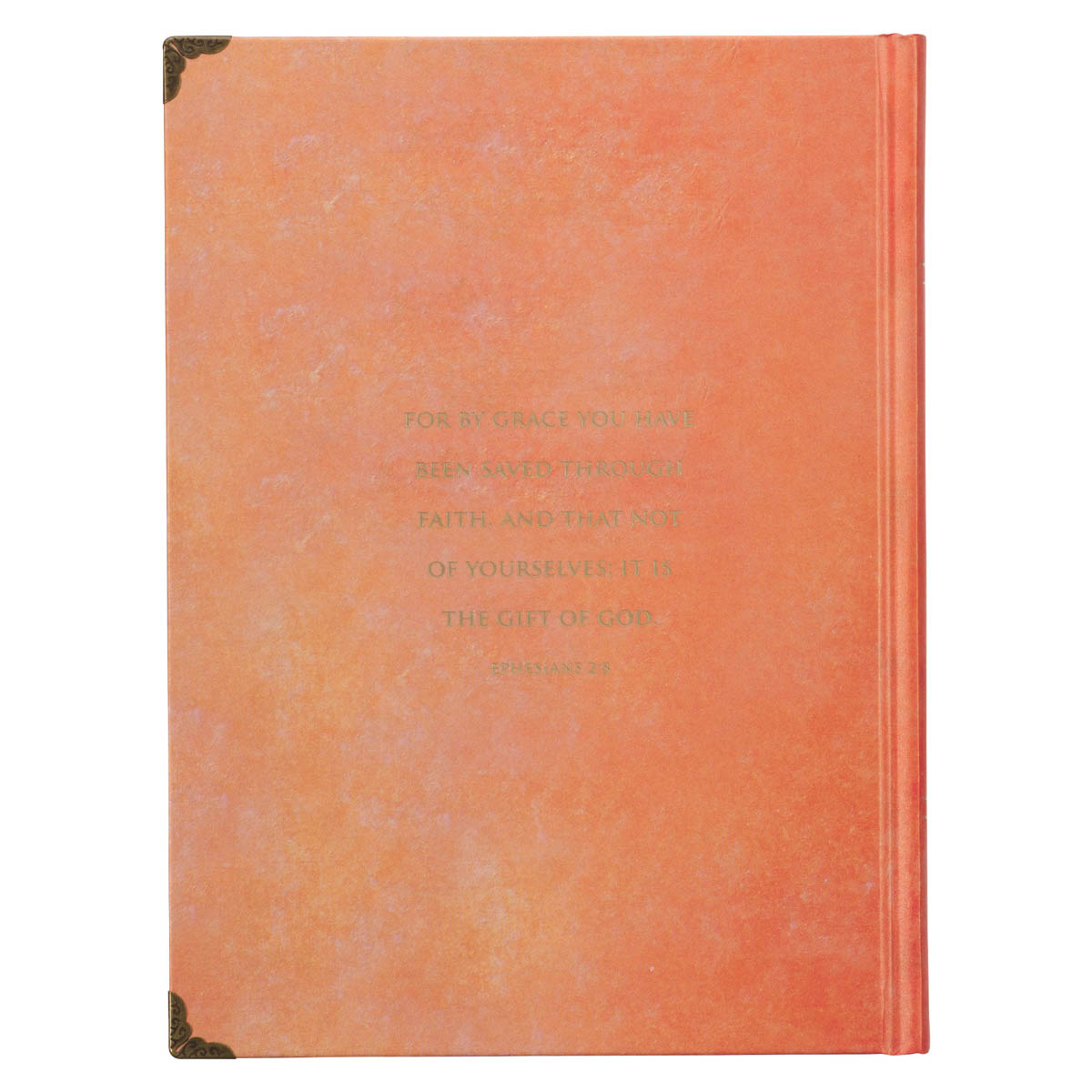 Grace Teal Butterfly Bible Cover With Ephesians 2:8 – Large Size 7x10x1.875 Inches