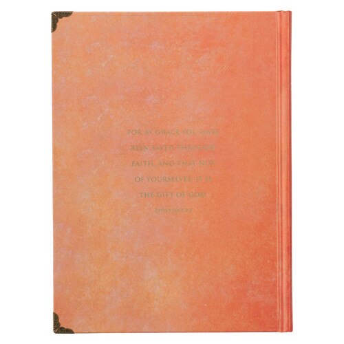 Grace Teal Butterfly Bible Cover With Ephesians 2:8 – Large Size 7x10x1.875 Inches