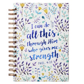I Can Do All This Large Spiral Hardcover Journal - Philippians 4:13