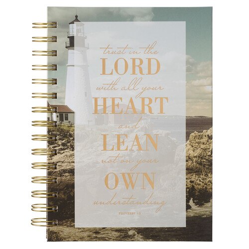 Trust In The LORD Lighthouse Large Wirebound Journal - Proverbs 3:5