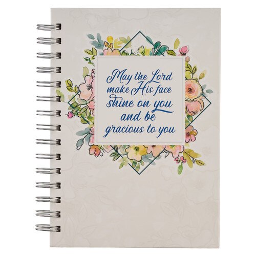 May His Face Shine Upon You Large Wirebound Journal - Numbers 6:24