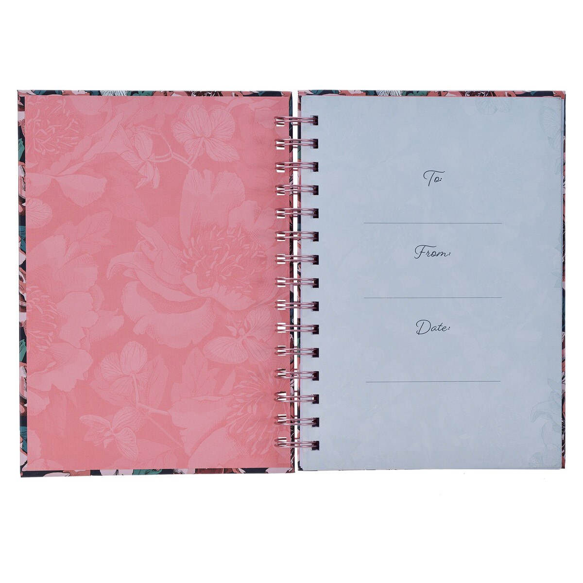 Bright Pink Floral Hardcover Journal - Ruled Line –