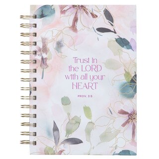 Journal Spiral-bound Purple Floral Trust in the Lord Prov. 3:5