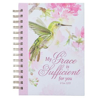 Journal Spiral Pink My Grace 2 Cor. 12:9