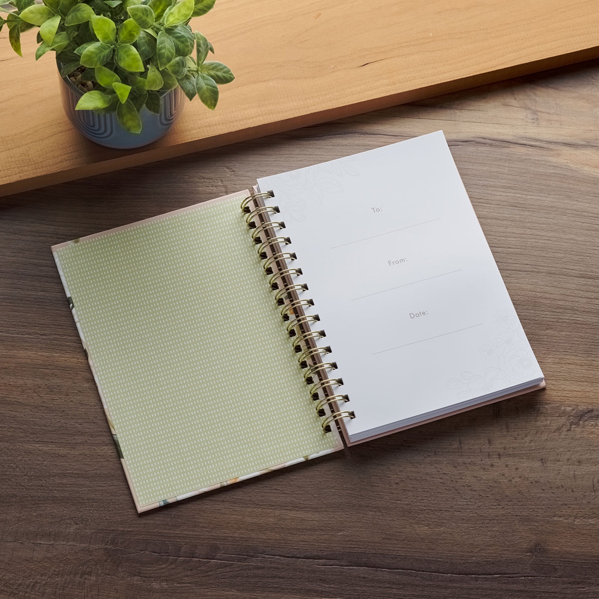 高価値セリー Journal Spiral Floral Peach Work Good - 1:6 Philippians 日記帳