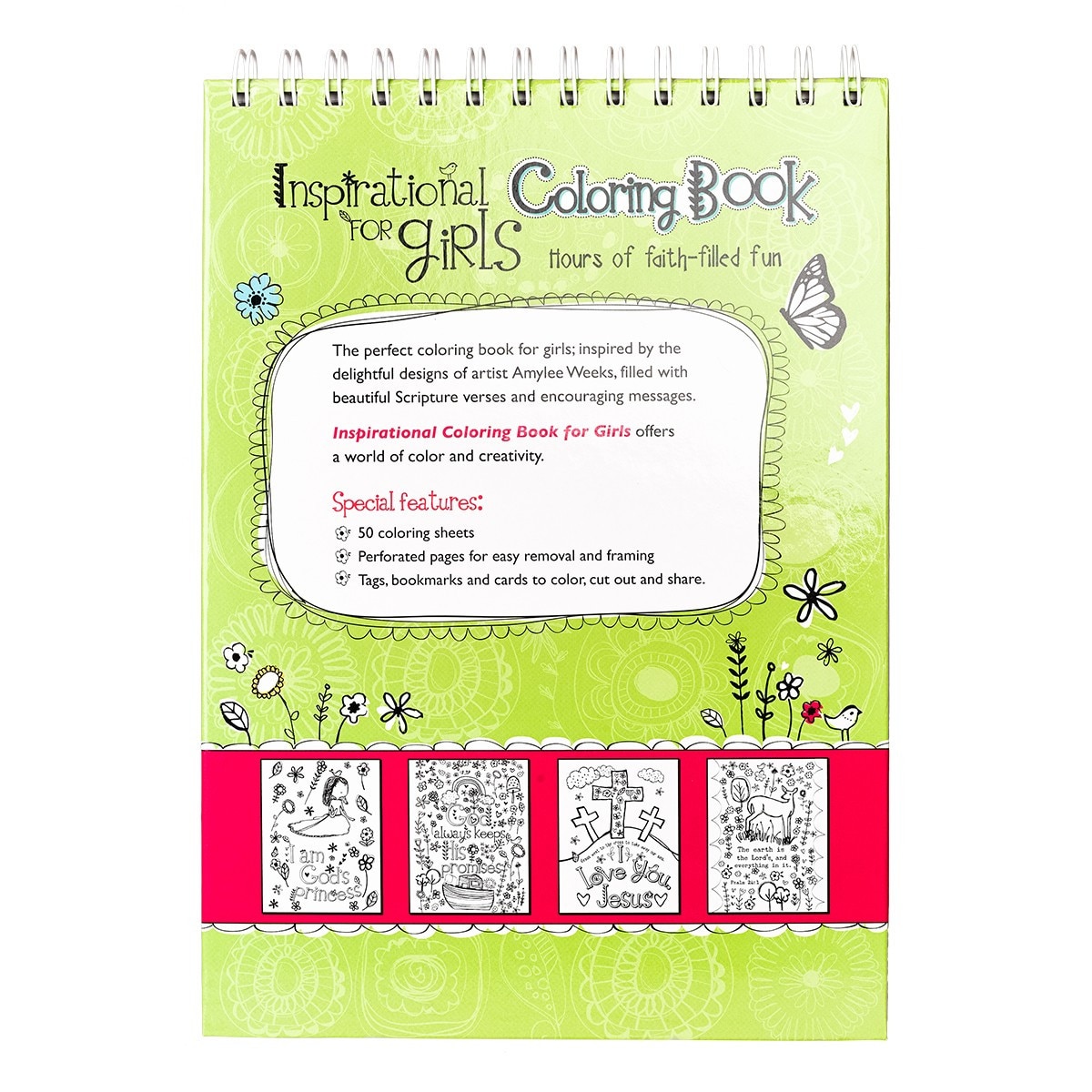 For Girls Wirebound Coloring Book For Girls Wirebound Coloring Book