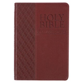 KJV Bible Compact Faux Leather, Saddle Tan