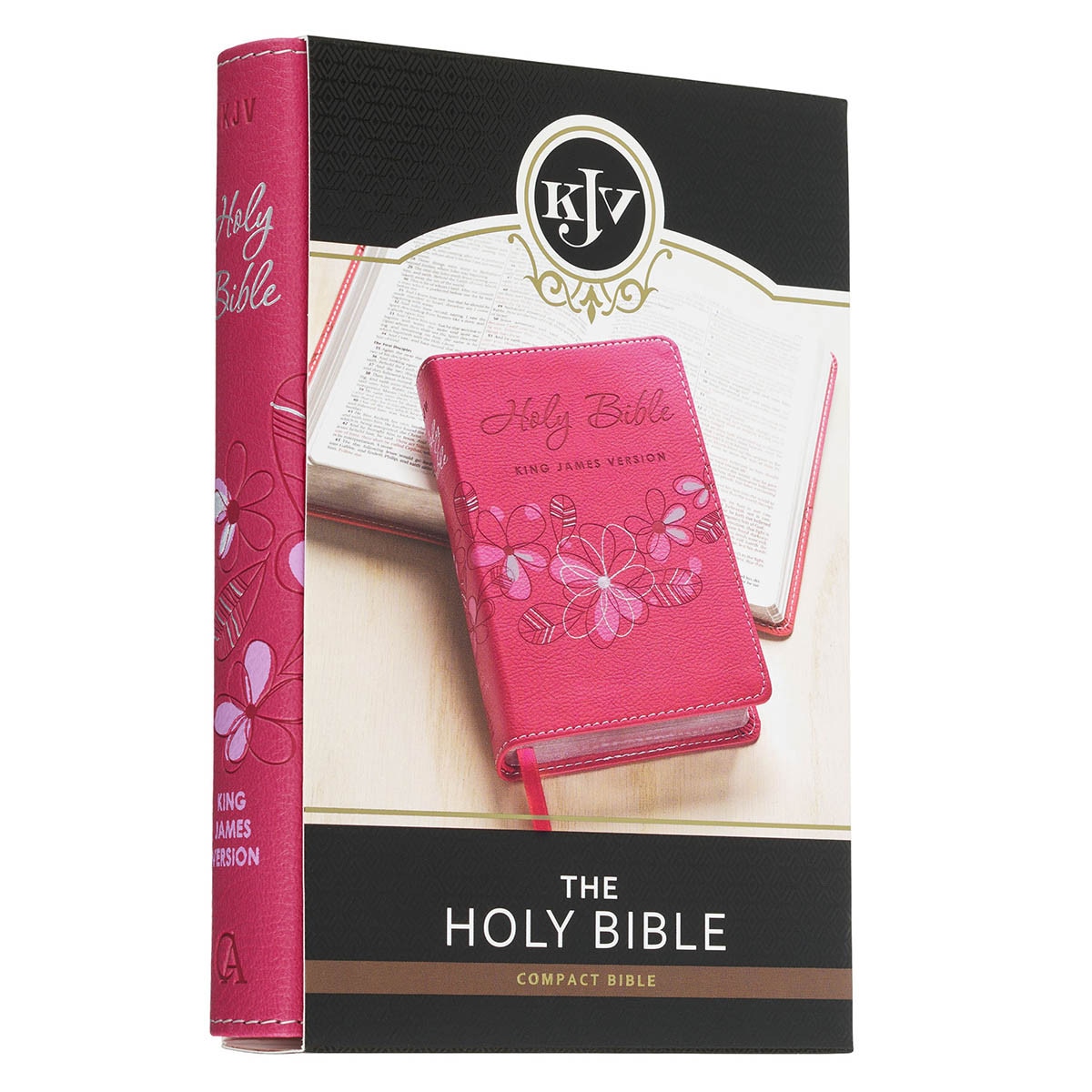 Pink Faux Leather Compact King James Version Bible