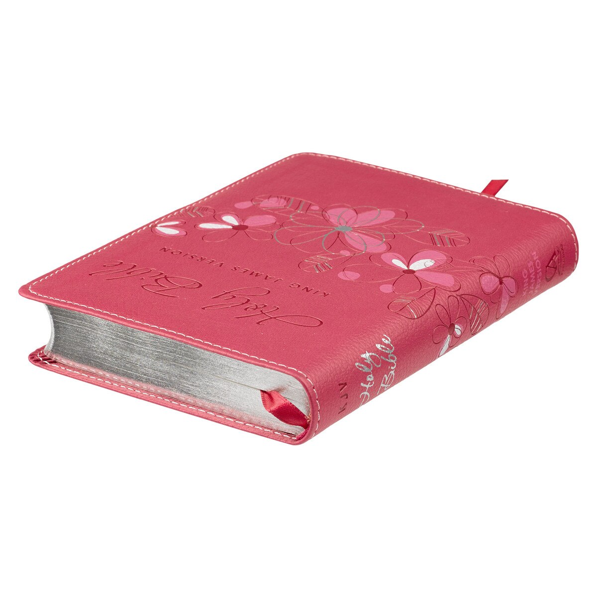 Pink Faux Leather Compact King James Version Bible