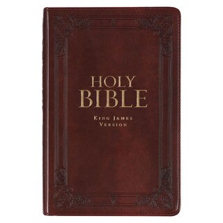 KJV Bible Deluxe Gift Faux Leather, Saddle Tan