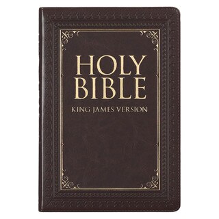 KJV Bible Thinline LP Faux Leather, Dark Brown