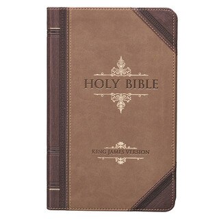 Brown and Tan Faux Leather Standard-size Giant Print King James Version Bible