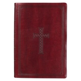 KJV Bible Super Giant Print Faux Leather, Burgundy