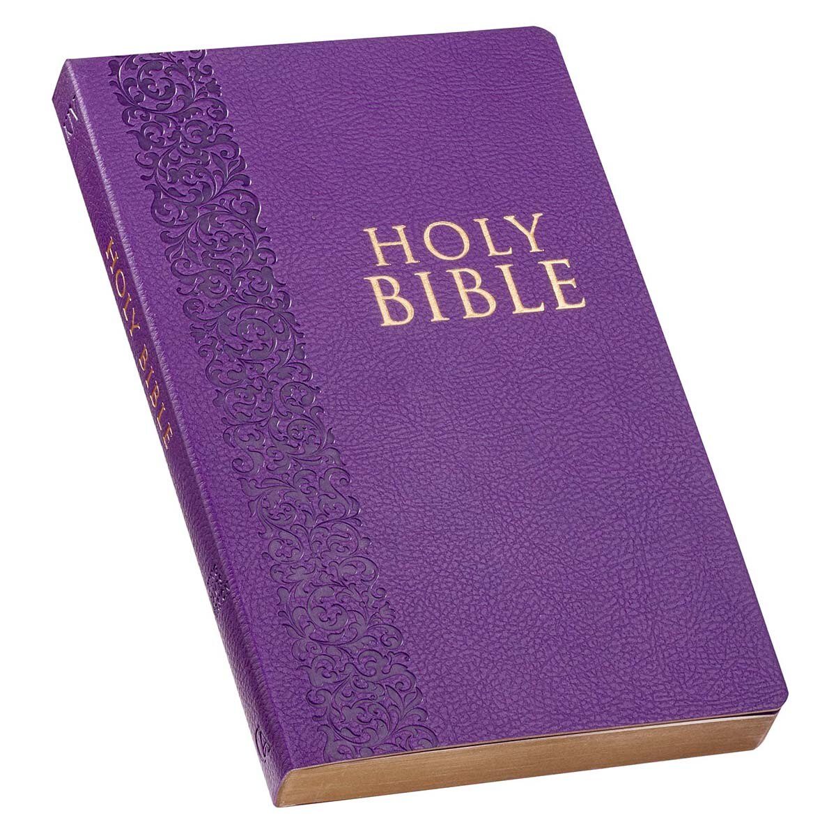 Purple Faux Leather King James Version Gift and Award Bible