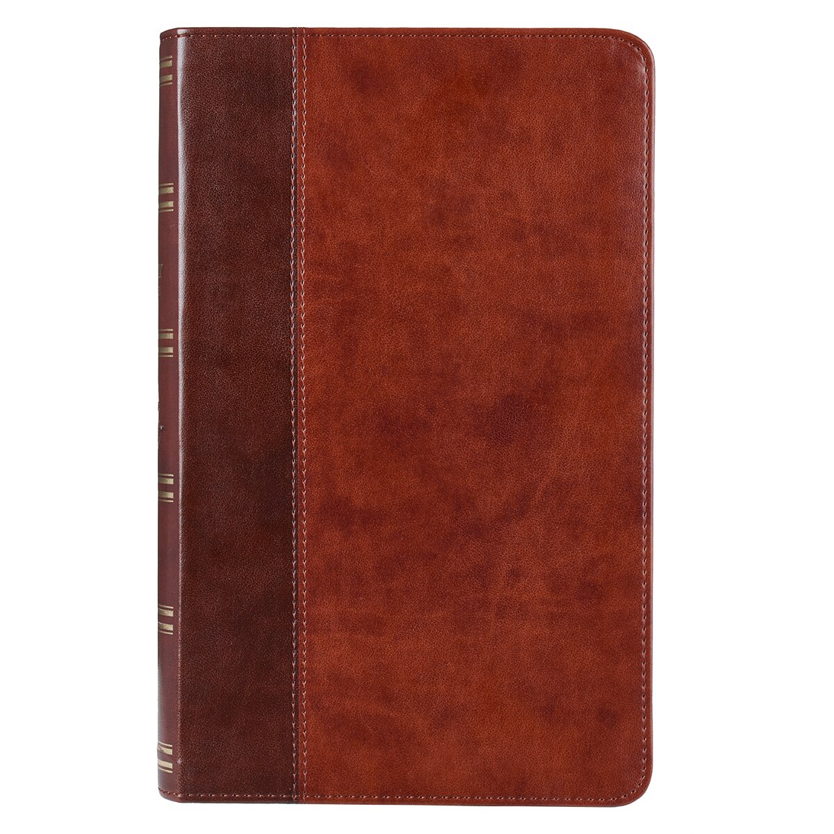 Two-tone Brown Faux Leather Giant Print Standard-size King