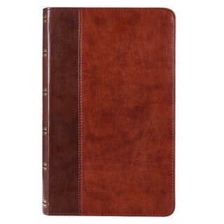 Two-tone Brown Faux Leather Giant Print Standard-size King James Version Bible