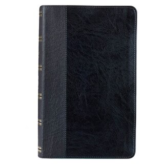 KJV Bible Giant Print Standard-size Faux Leather, Black Two-tone
