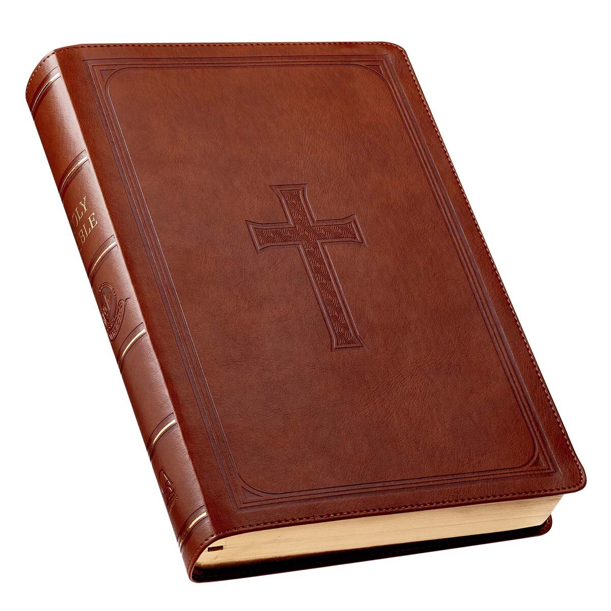 KJV Super Giant Print Bible, Faux Leather Red Letter w/Ribbon Marker, Saddle Tan - Bild 3 von 10