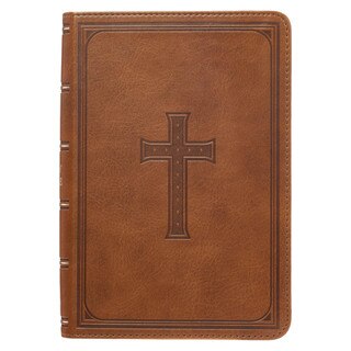 KJV Bible Compact LP Faux Leather, Saddle Tan