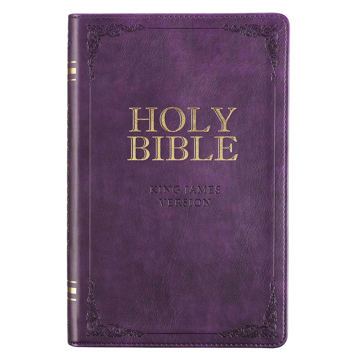 bibiellejimmy商品 Purple Faux Leather King James Version Deluxe Gift Bible with