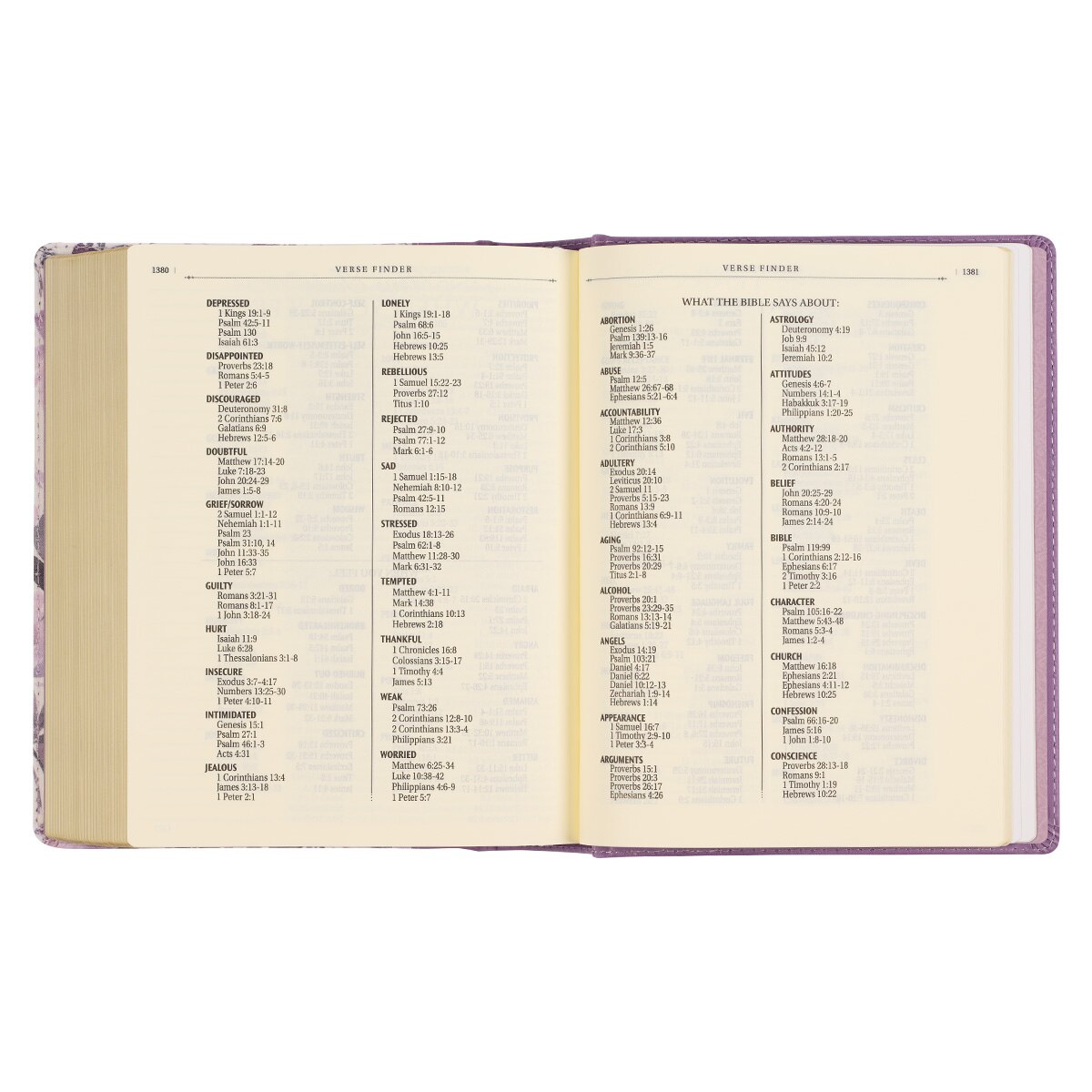 Purple Floral Faux Leather Hardcover Note-taking Bible