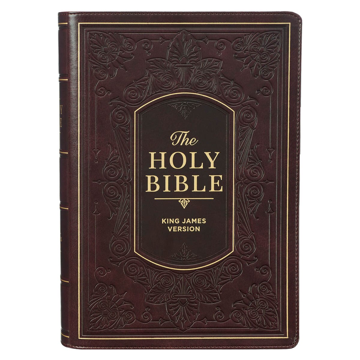 Saddle Tan Full Grain Leather King James Version Study Bible with