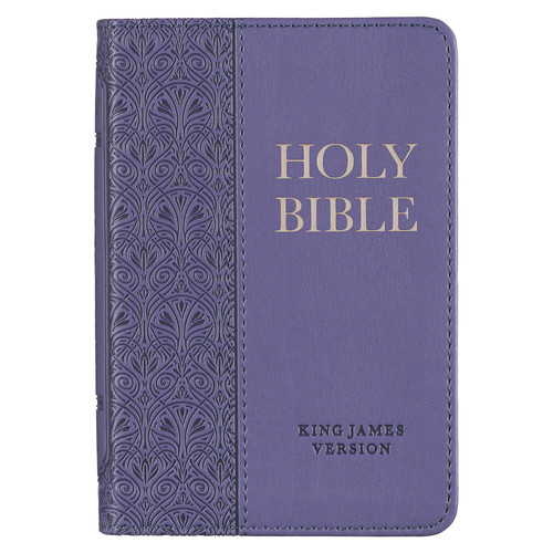 Purple Faux Leather King James Version Mini Pocket Bible