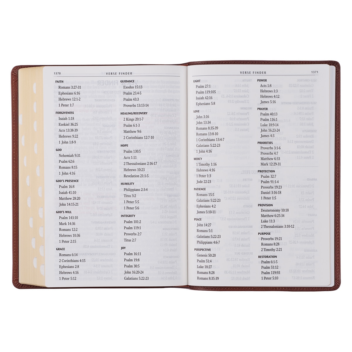 KJV Riesendruck rote Buchstaben Bibel, Premium Vollnarbenleder mit Band, Sattelbraun - Bild 9 von 10