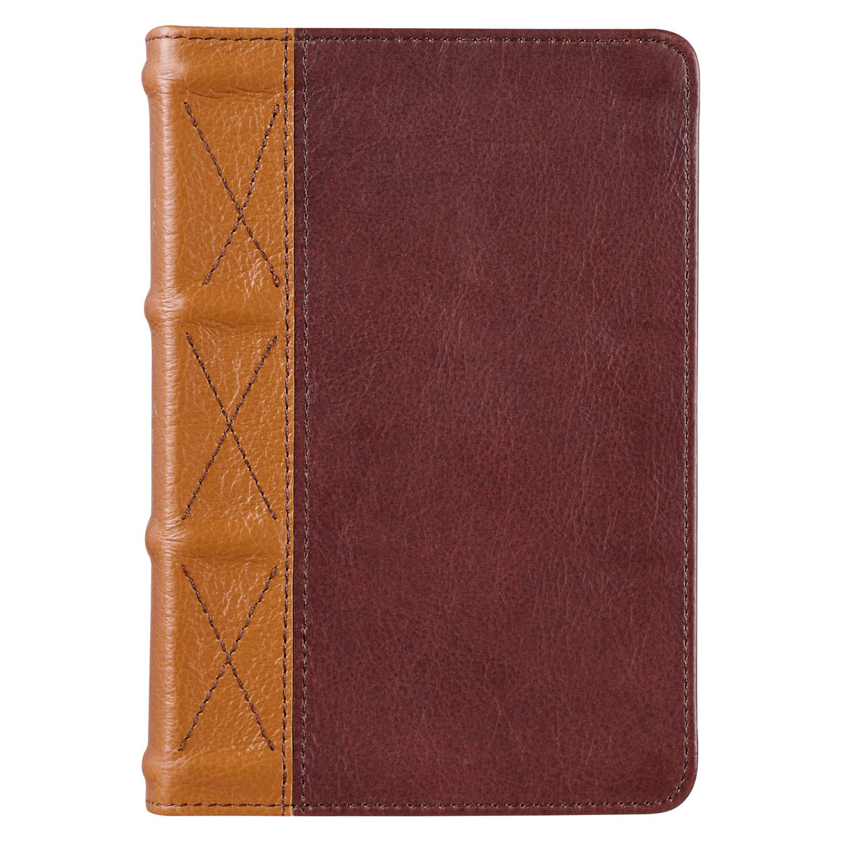 KJV Compact Large Print Red Letter Bible, Premium Full Grain Leather, Brown/Tan - Picture 1 of 10