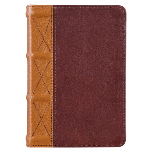 Saddle Tan and Butterscotch Large Print Compact KJV Bible