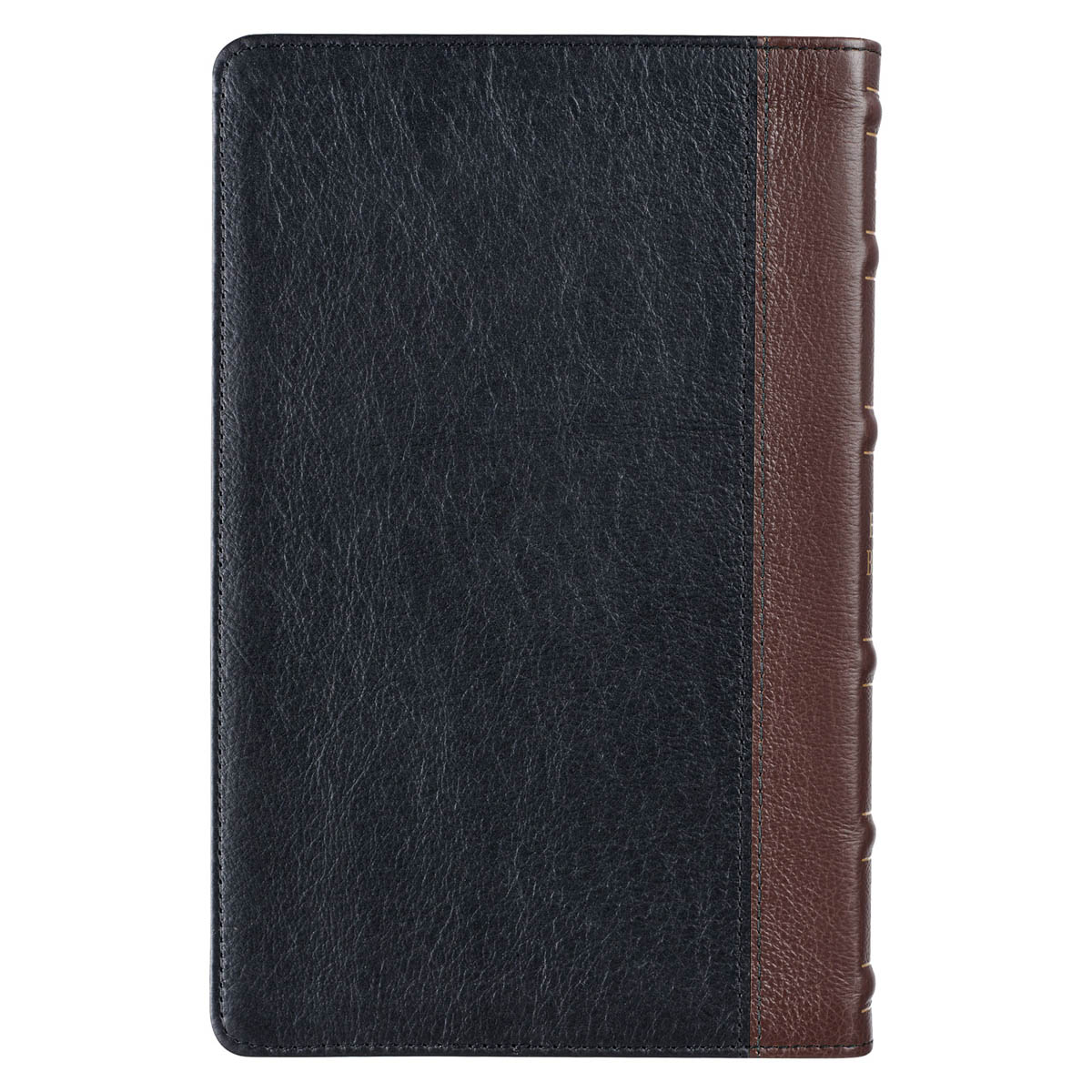 Two-tone Brown and Black Full Grain Leather King James Version