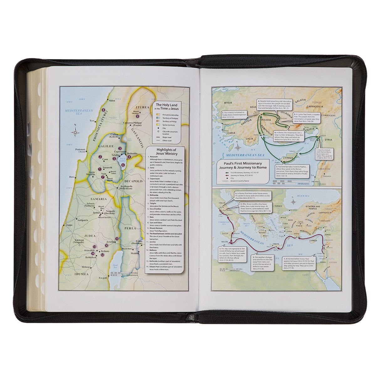 Gray and Black Faux Leather King James Version Deluxe Gift Bible