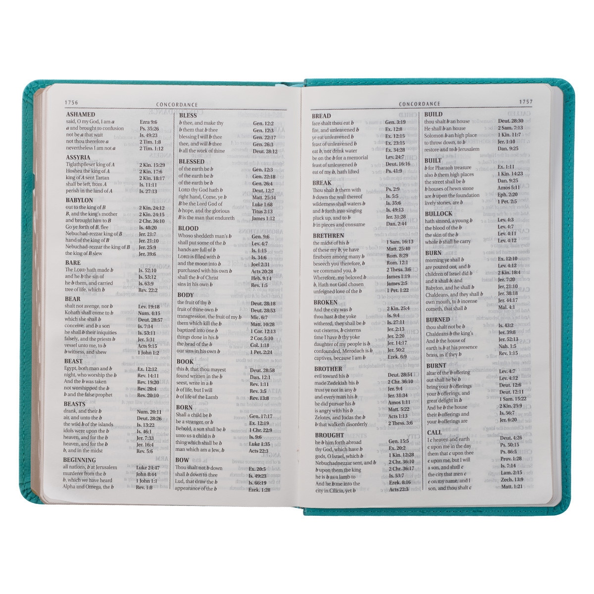 Teal Faux Leather Giant Print Standard-size King James Version Bible ...