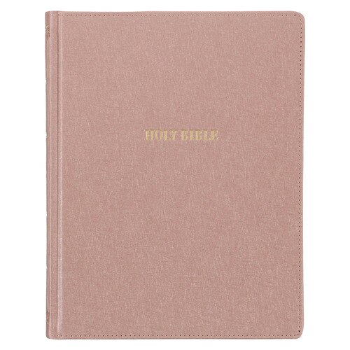 Pearlescent Mauve Faux Leather Hardcover Large Print KJV Note-taking Bible