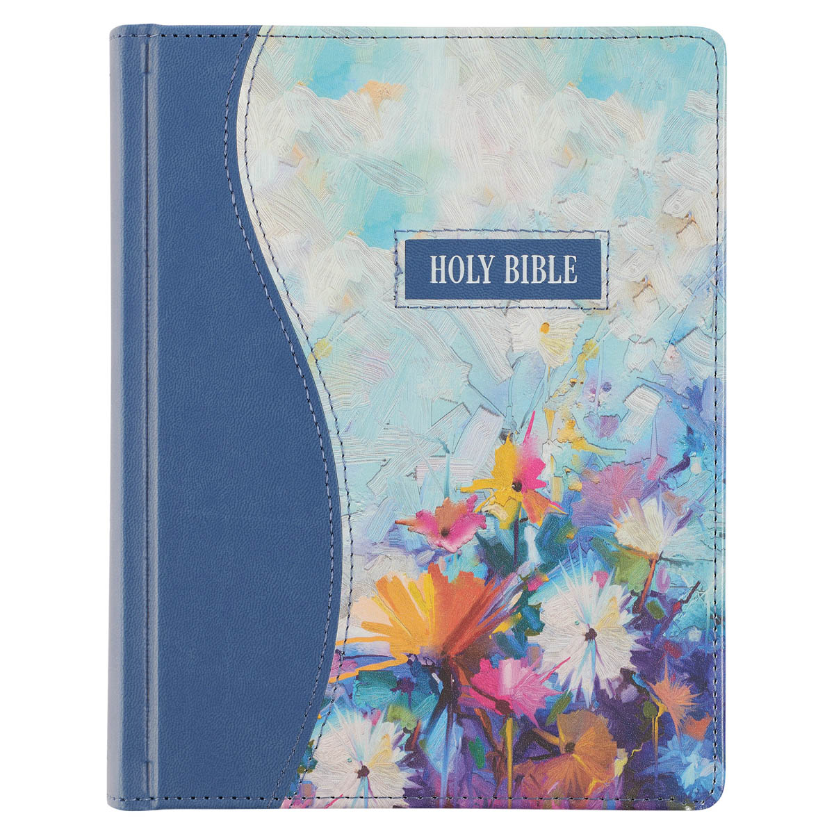 NAZARE 荊海-RE:BIBLE- Blue Floral Faux Leather Hardcover Note-taking Bible