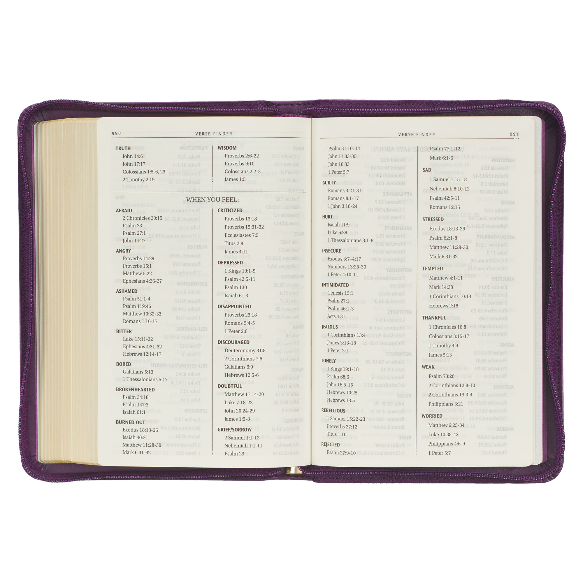 Iris Purple Faux Leather Compact King James Version Bible with