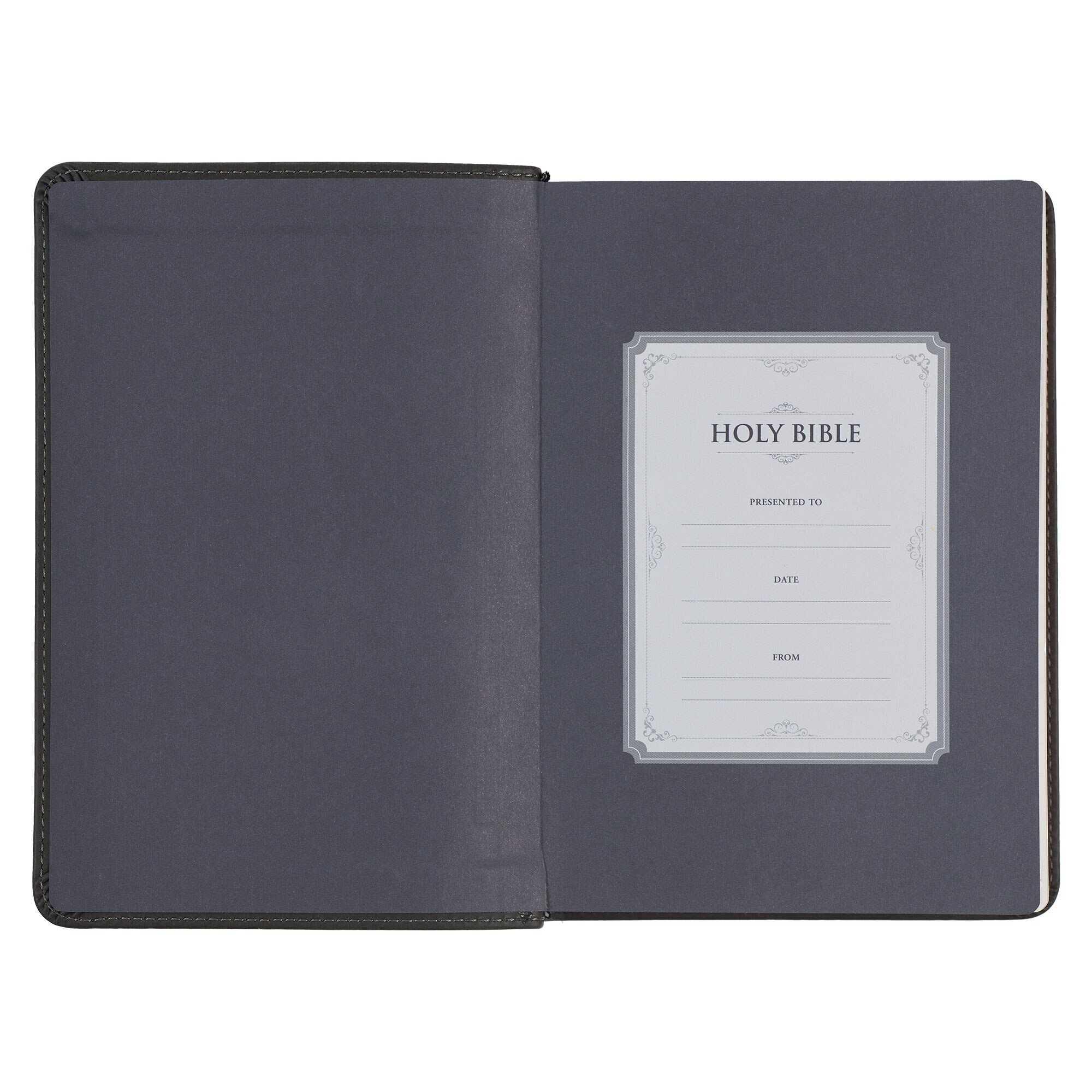 Cobalt Gray Large Print Compact King James Version Bible