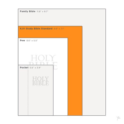 Burgundy and Black Faux Leather King James Version Study Bible with Thumb Index and Zippered Closure