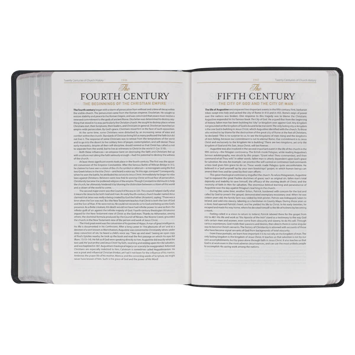 Black Faux Leather King James Study Bible with Thumb Index