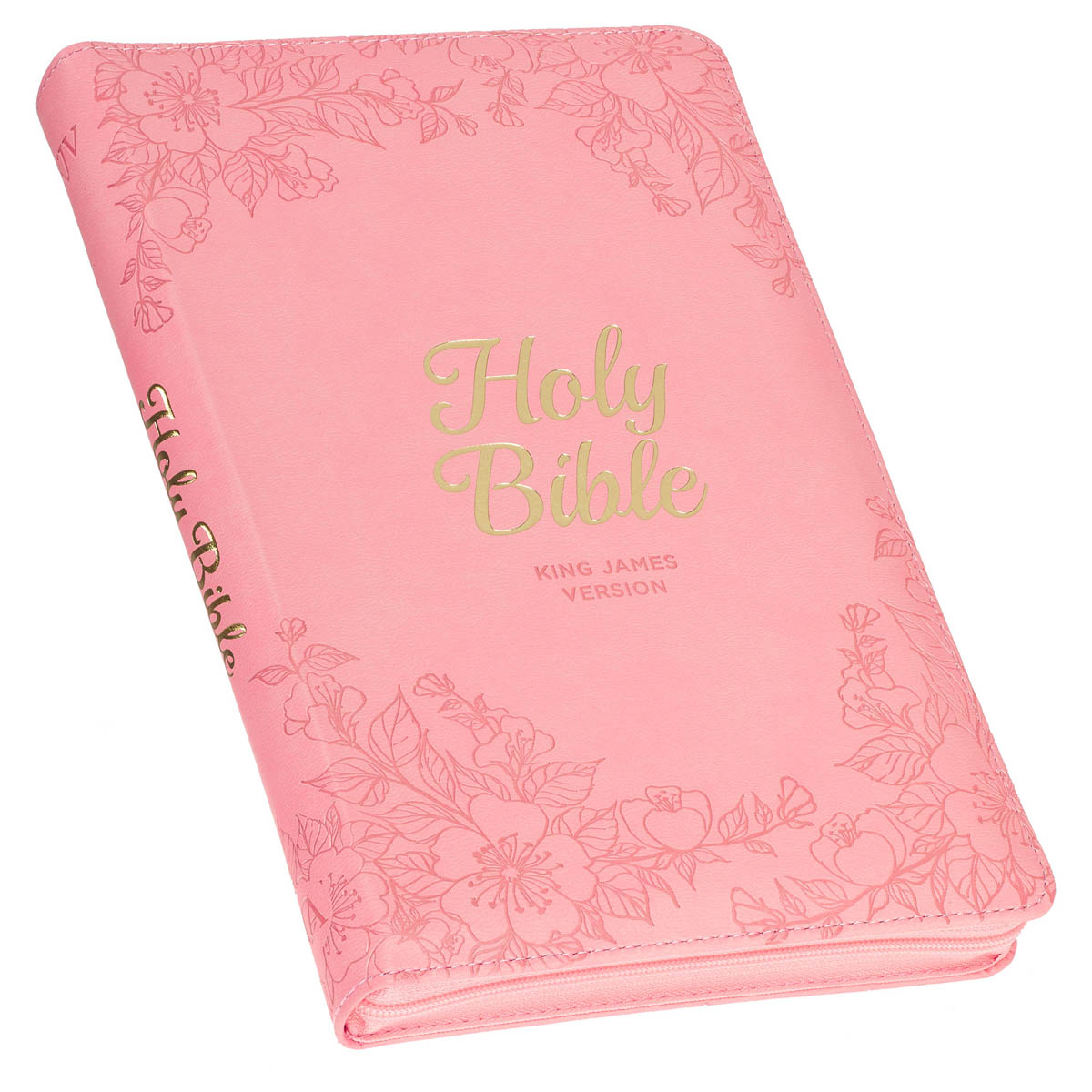 Blossom Pink Faux Leather King James Version Deluxe Gift Bible