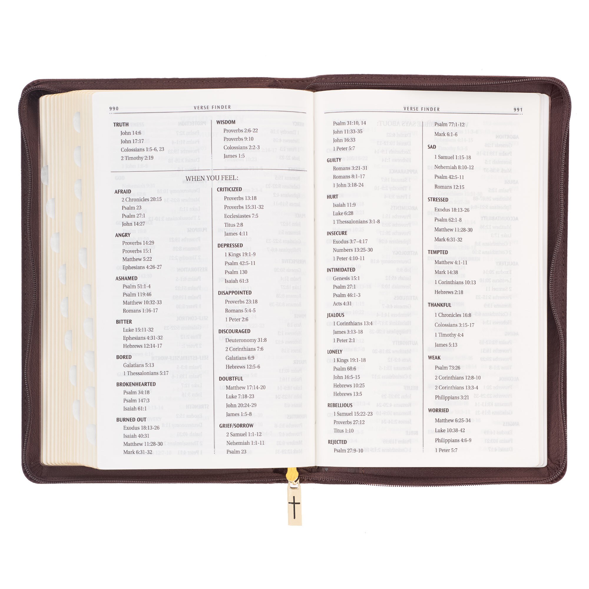 Walnut Brown Faux Leather King James Version Deluxe Gift Bible