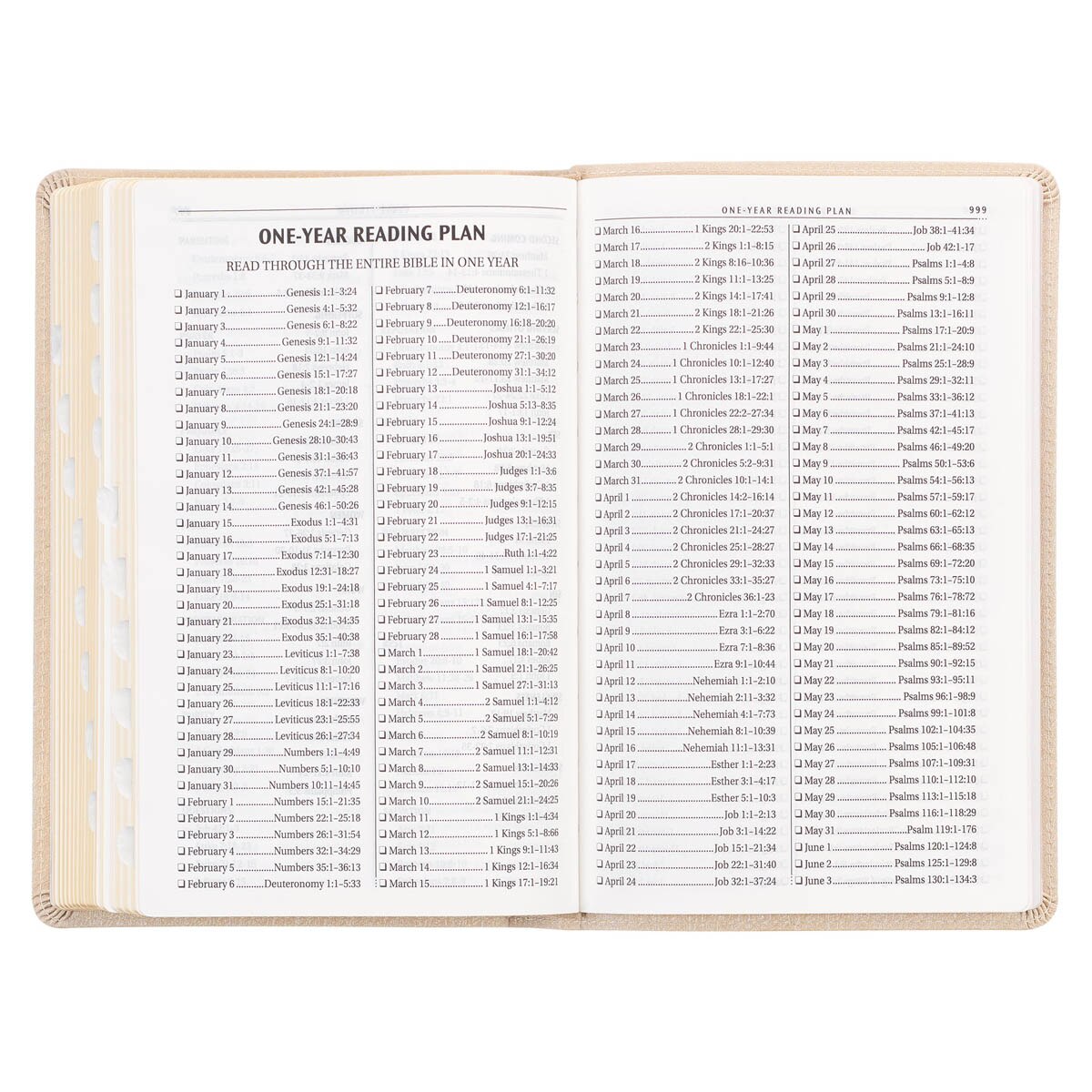 Pearlized Ivory Faux Leather King James Version Deluxe Gift Bible