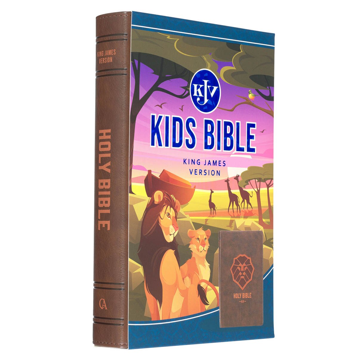 Lion Brown Faux Leather Kid's King James Version Bible Lion Brown Faux Leather Kid's King James Version Bible