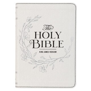 Pearlized White Large Print Compact King James Version Bible